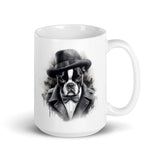 Boston Terrier Gentleman on White Glossy Mug