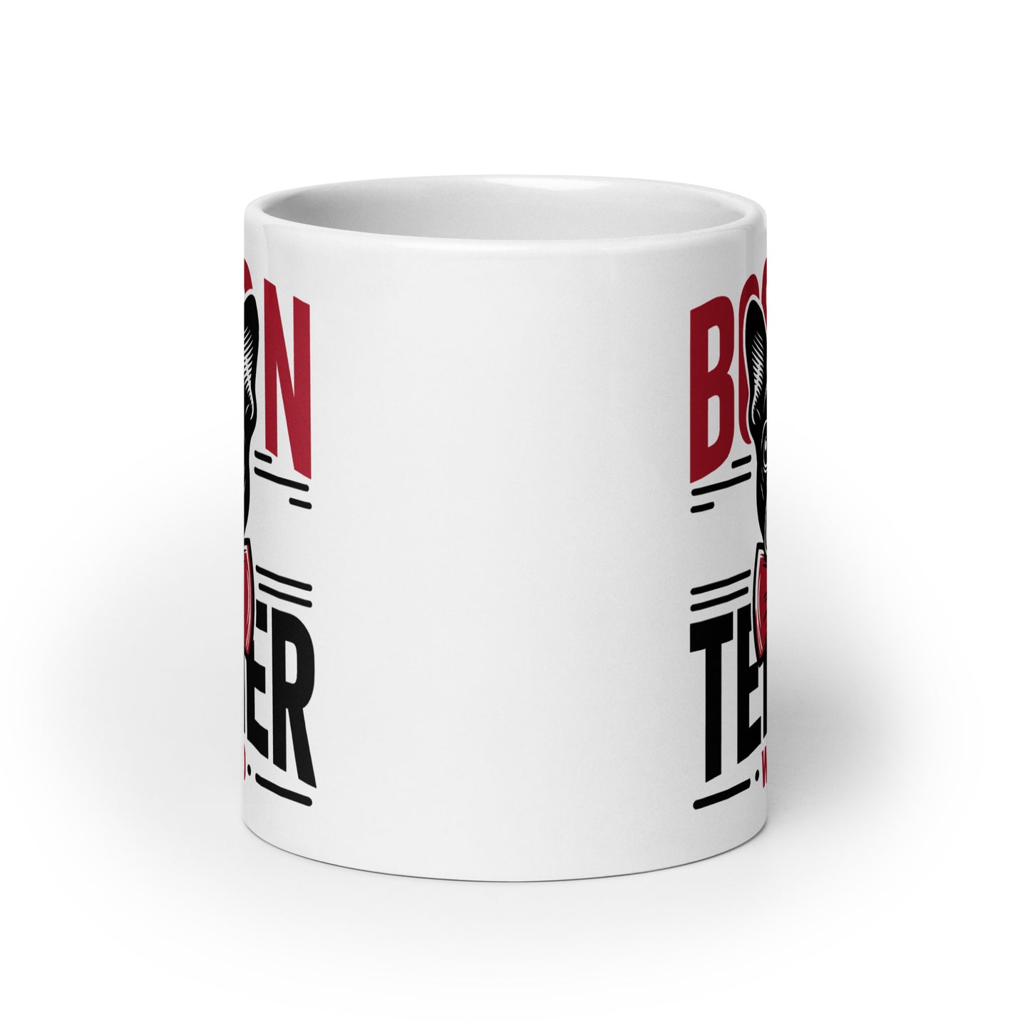 Boston Terrier World White Glossy Mug