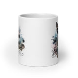 Elegant Watercolor Boston Terrier Art White Glossy Mug - Boston Terrier Love Club