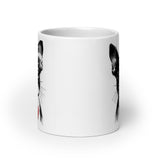 Boston Terrier Heart White Glossy Mug