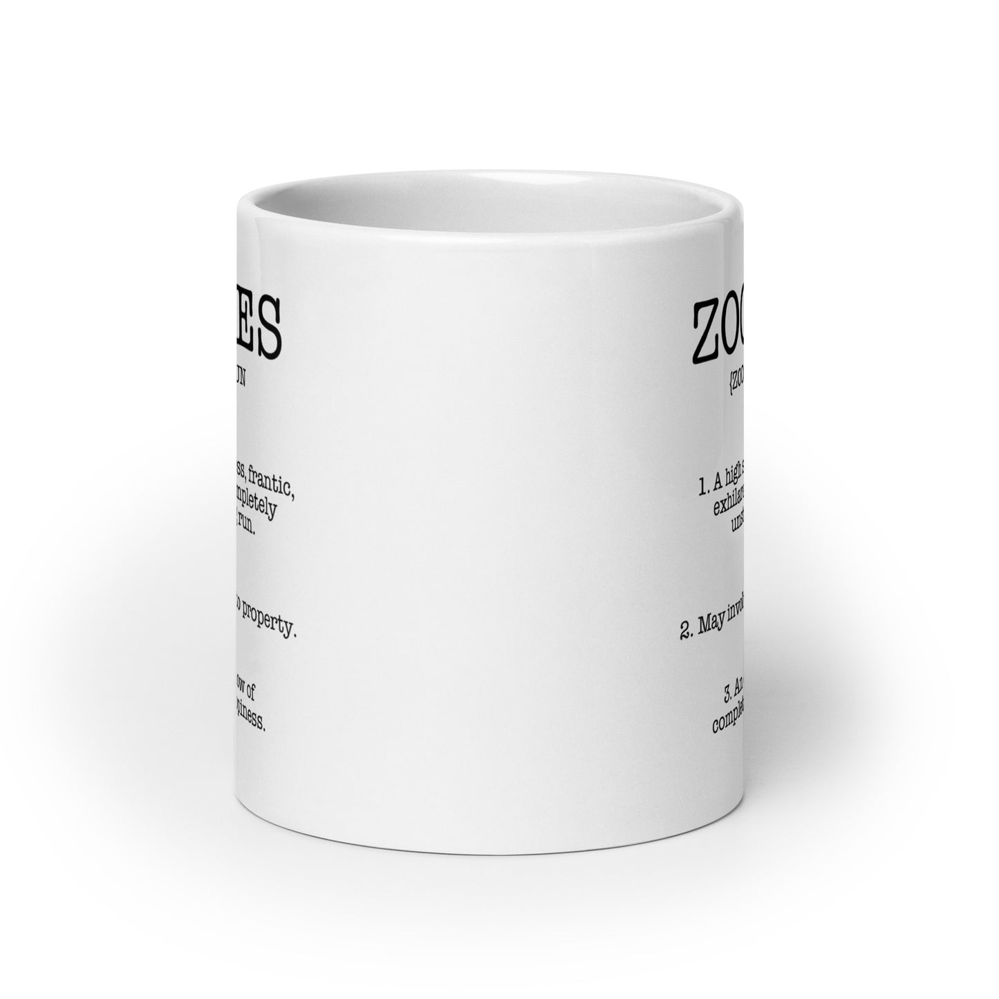 Zoomies Definition White Glossy Mug
