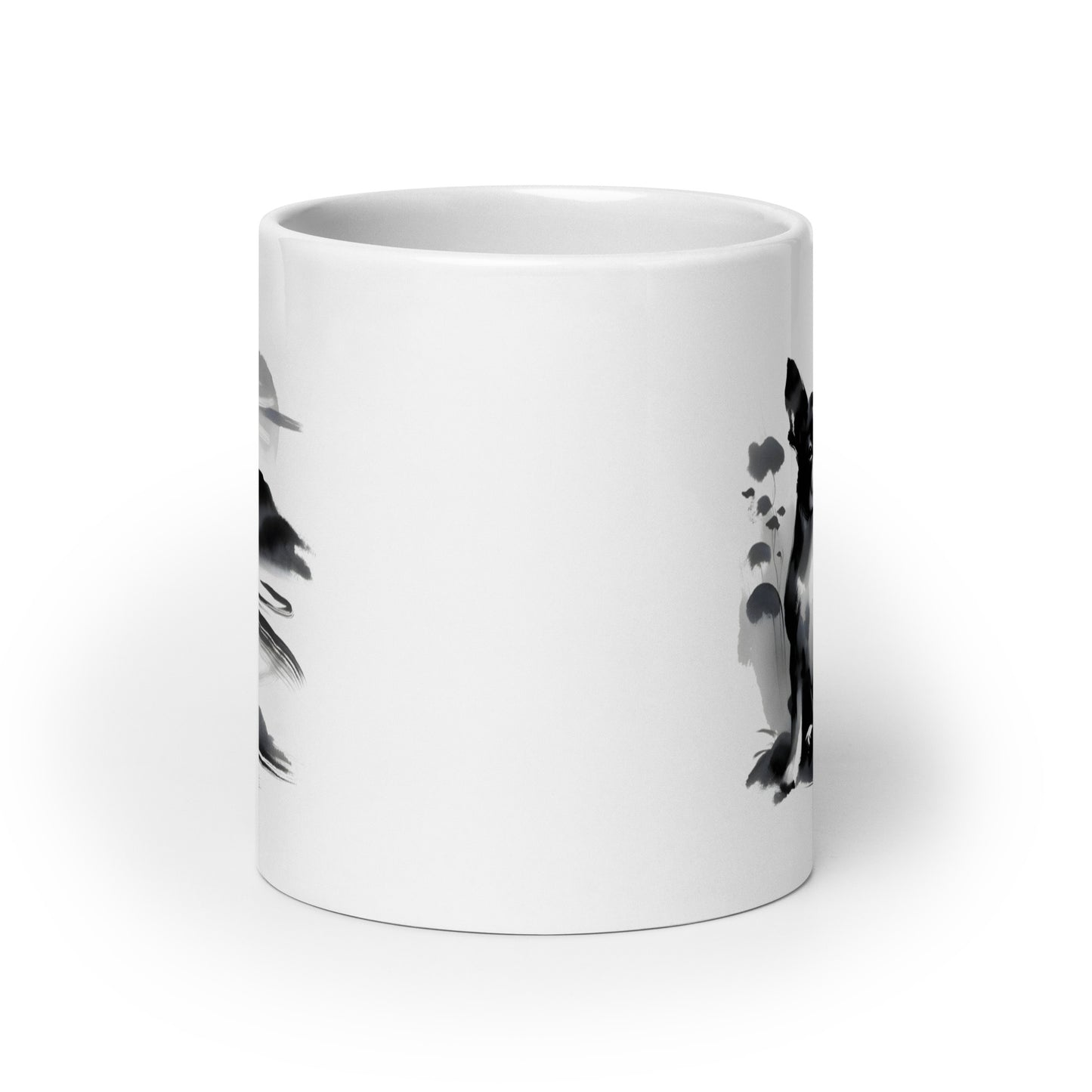 Japanese-Inspired Ink Wash Painting Mug