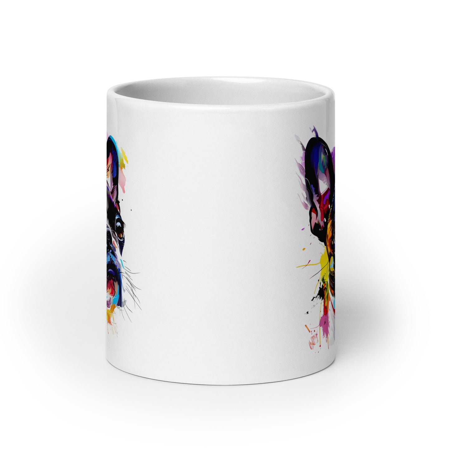 Color Splash Boston Terrier Art Mug .