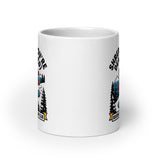 Shred Til You're Dead (Tired) Boston Terrier Snow Club White Glossy Mug .