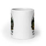 Life Is Better Around the Campfire Boston Terrier Mug, Camping Dog Lover White Glossy Mug .