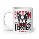Boston Terrier World White Glossy Mug