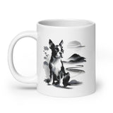 Japanese-Inspired Ink Wash Painting Mug