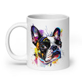 Color Splash Boston Terrier Art Mug .