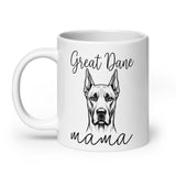 Great Dane Mama Mode White Glossy Mug .