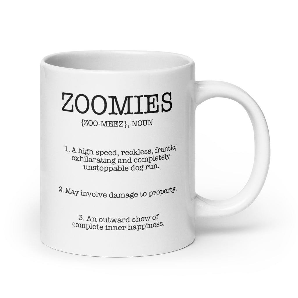 Zoomies Definition White Glossy Mug