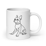 Line Drawn Boston Terrier Dog Mug