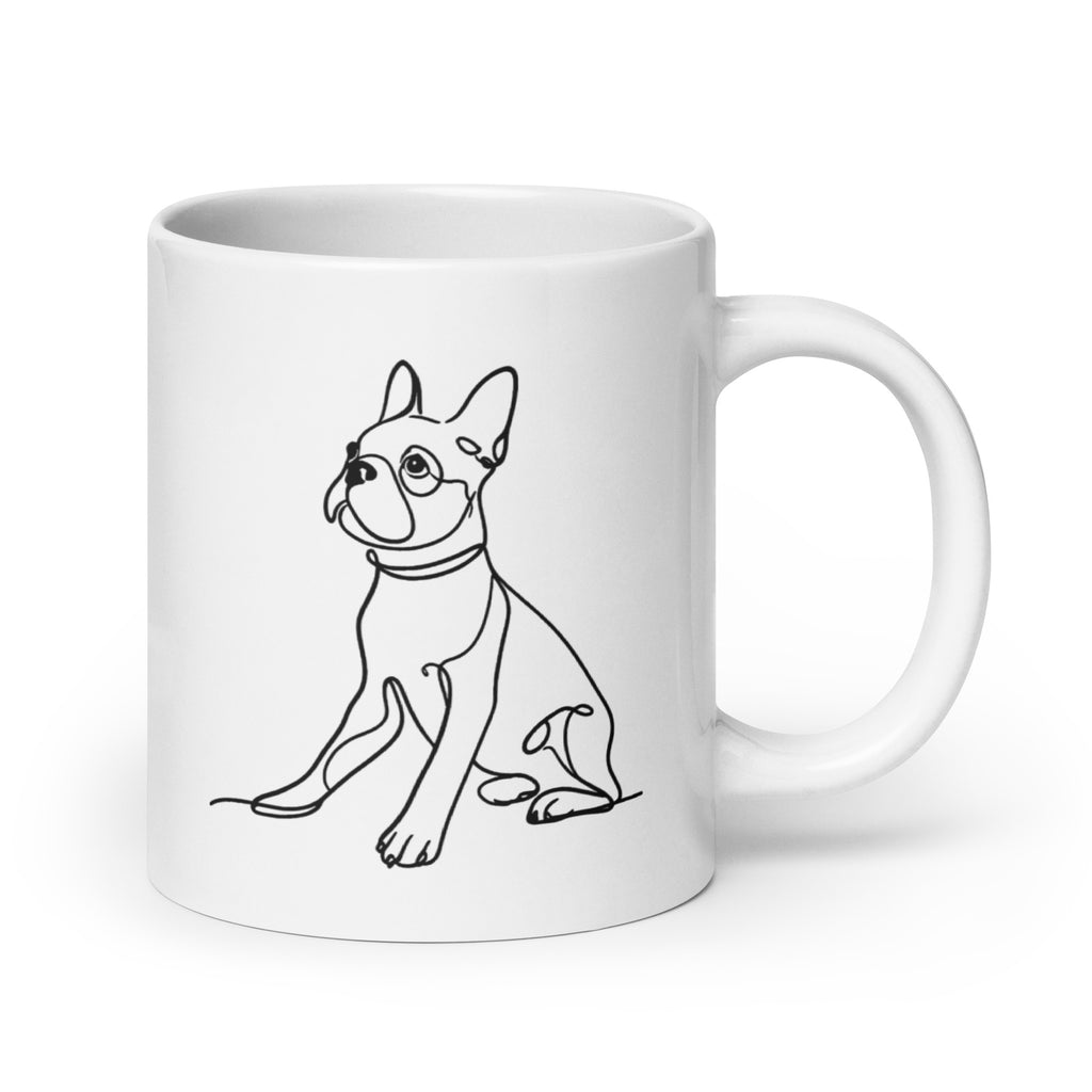 Line Drawn Boston Terrier Dog Mug