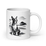 Japanese-Inspired Ink Wash Painting Mug