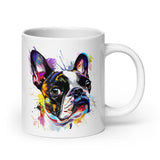 Color Splash Boston Terrier Art Mug . 20 oz