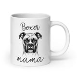 Boxer Mama Mode White Glossy Mug . 20 oz