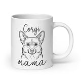 Corgi Mama Mode White Glossy Mug . 20 oz