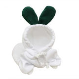 White Radish Vegetable Dog Hoodie .