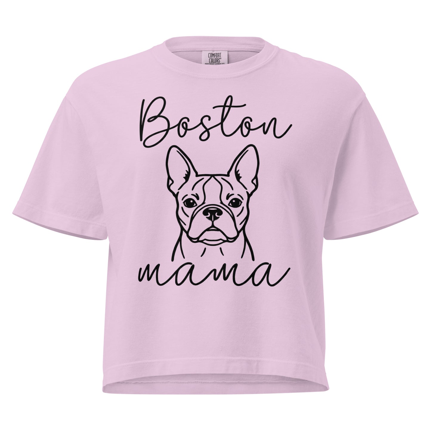 Boston Mama Mode Women’s Heavyweight Boxy Tee . Orchid