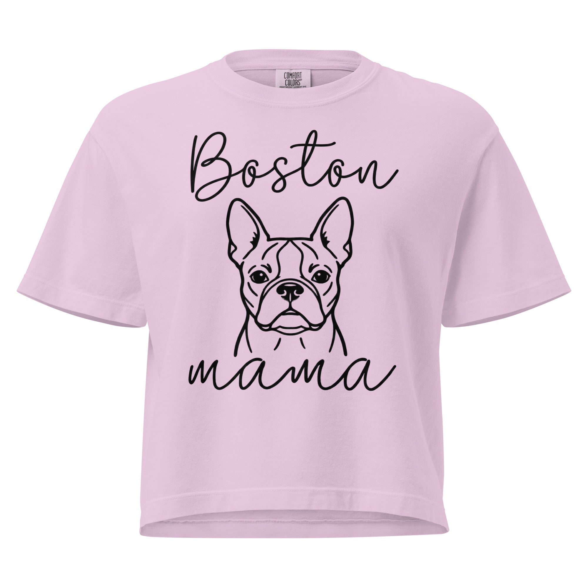Boston Mama Mode Women’s Heavyweight Boxy Tee . Orchid