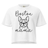 Boston Mama Mode Women’s Heavyweight Boxy Tee . White