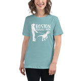 Boston Terrier Mom Dinosaur Women's Relaxed T-Shirt