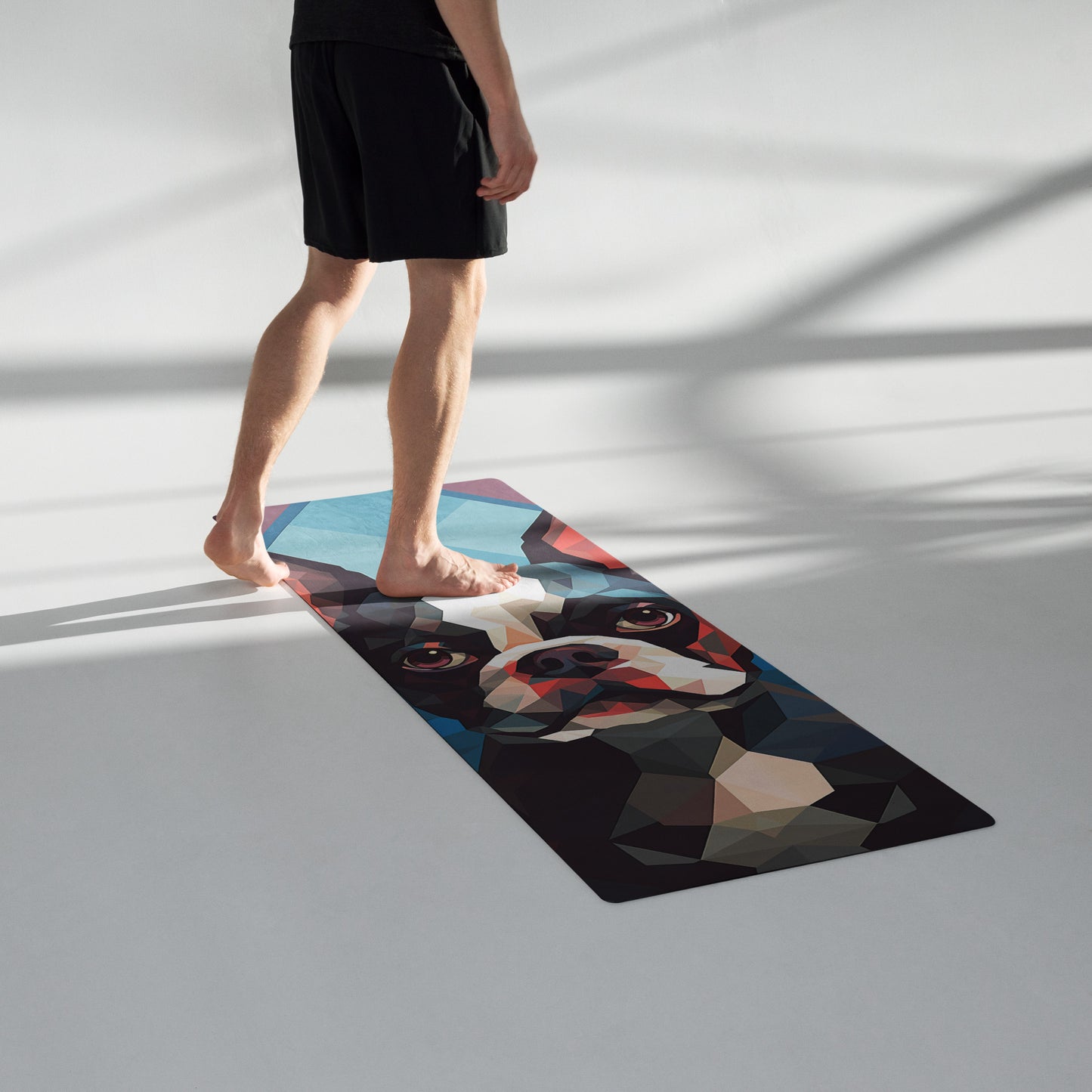 Boston Terrier Yoga Mat - Geometrical 1
