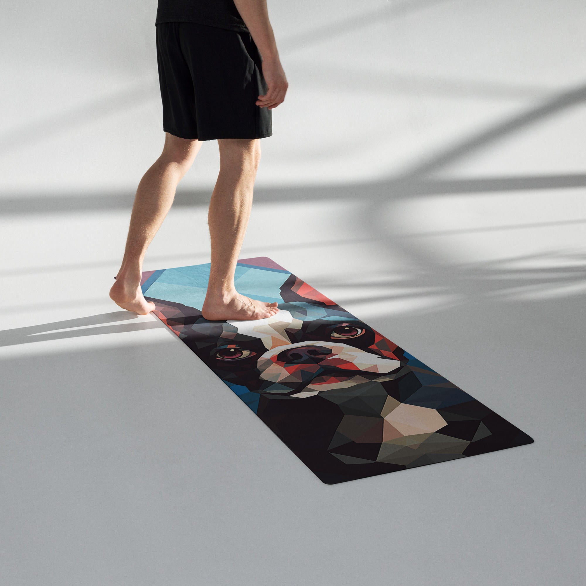 Boston Terrier Yoga Mat - Geometrical 1