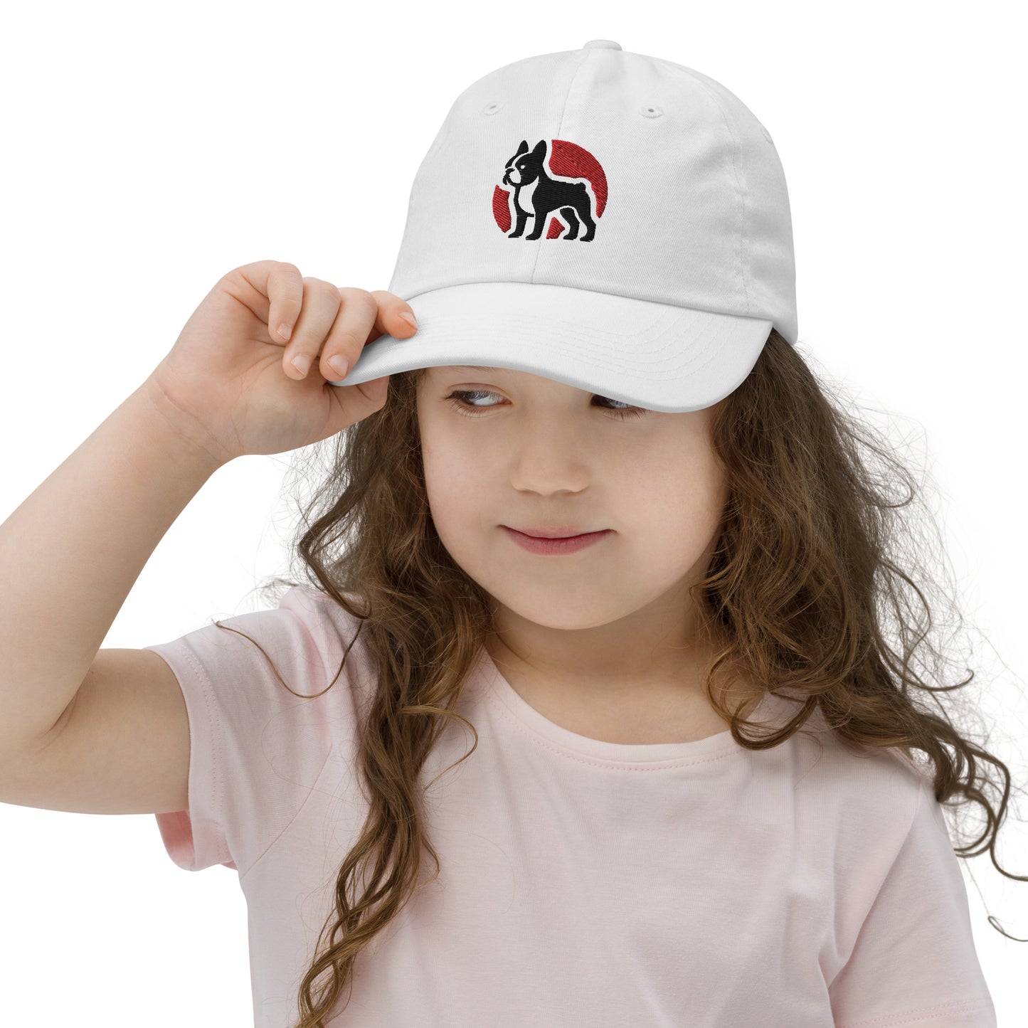 Boston Terrier Silhouette Logo Youth Baseball Cap