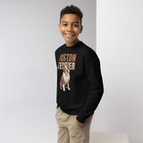 Brown Boston Terrier Dog Youth Crewneck Sweatshirt .