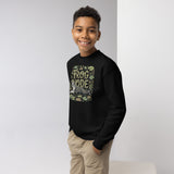 Frog Mode Boston Terrier Dog Frog Legs Youth Crewneck Sweatshirt .