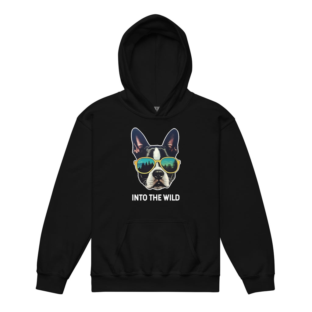 Into The Wild Boston Terrier Youth Heavy Blend Hoodie