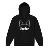 Big Ears With Boston Terrier Name - Personalized Youth Heavy Blend Hoodie . Black