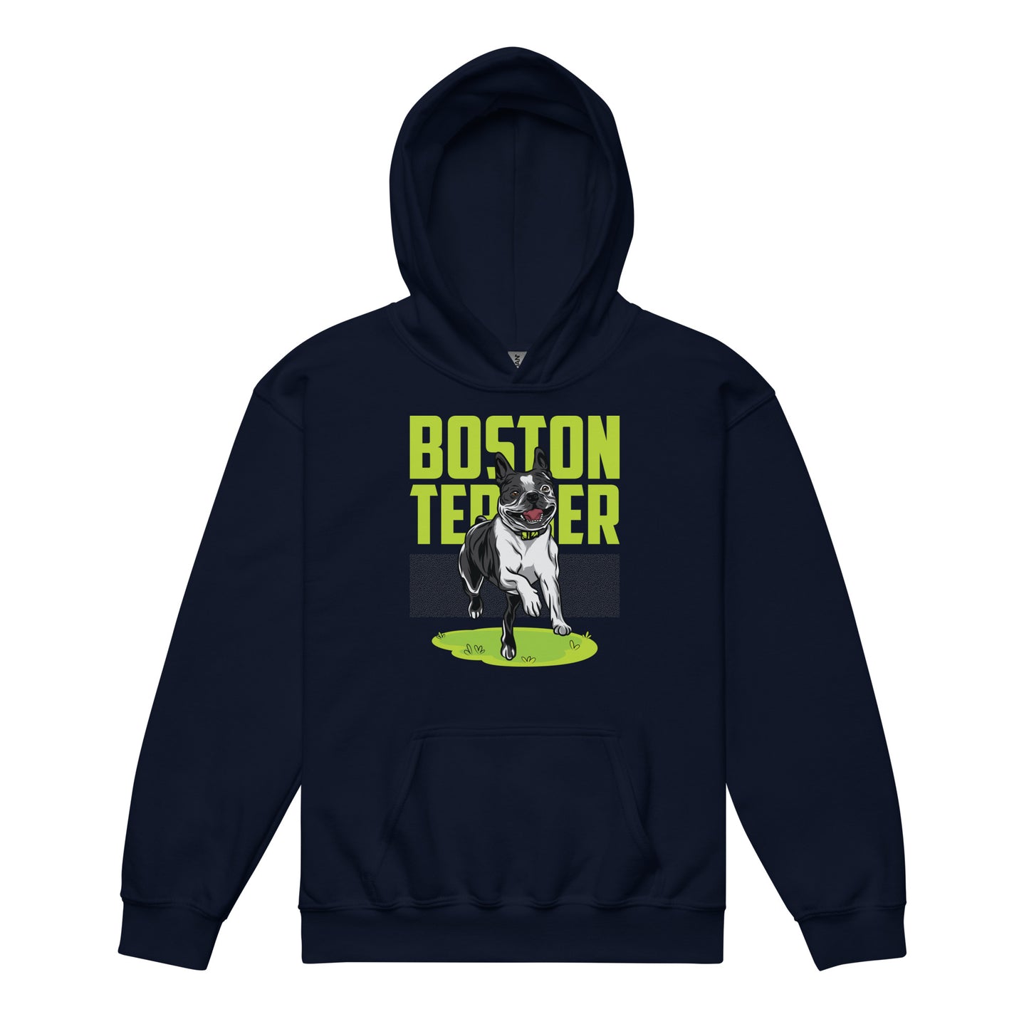 Boston Terrier Youth Heavy Blend Hoodie