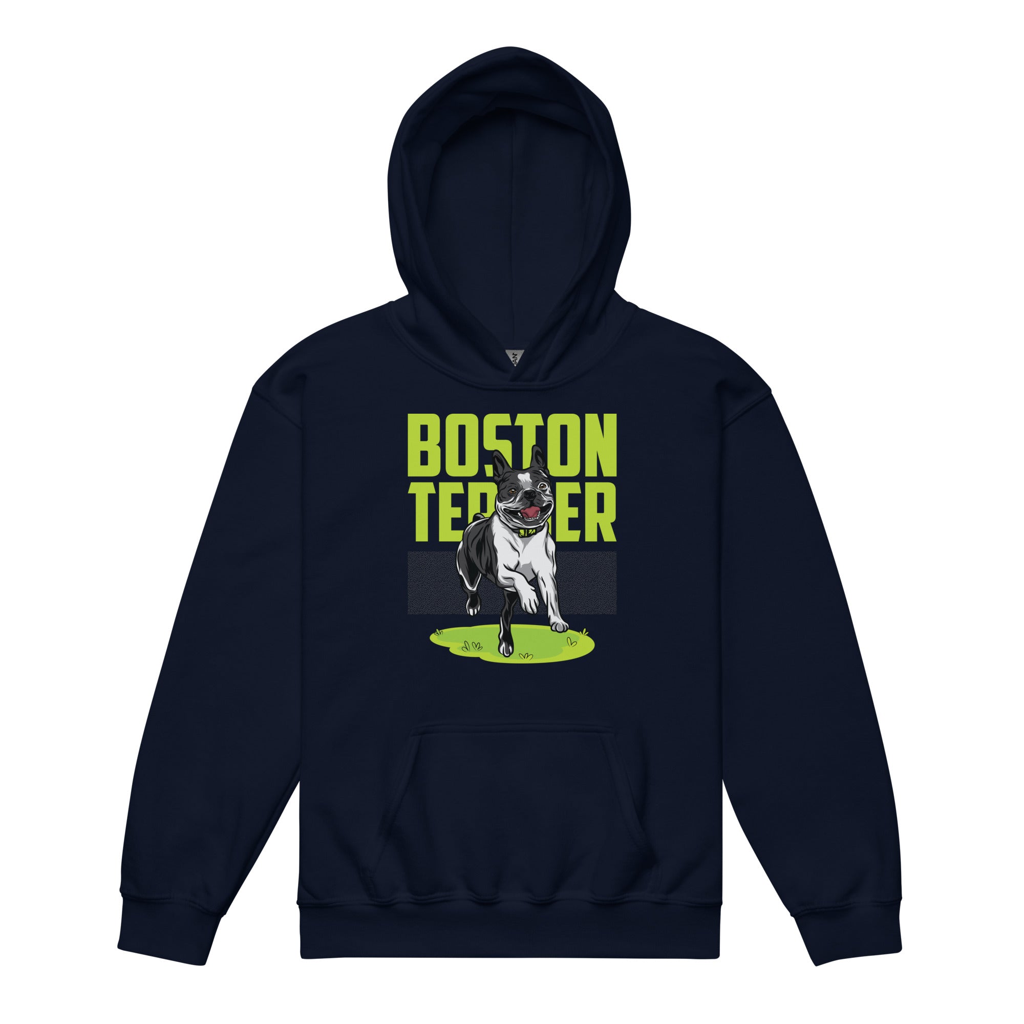 Boston Terrier Youth Heavy Blend Hoodie