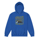 Frog Mode Boston Terrier Dog Frog Legs Youth Heavy Blend Hoodie . Royal