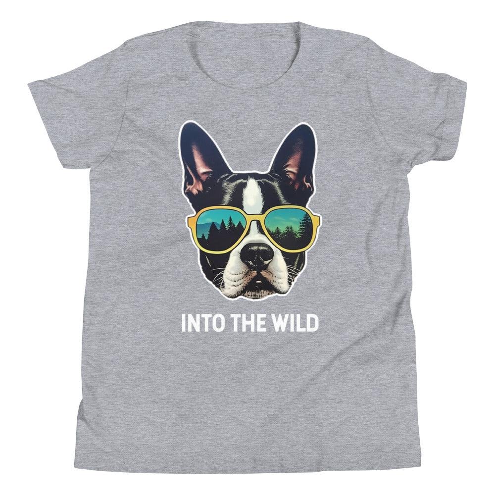Into The Wild Boston Terrier Youth Short Sleeve T-Shirt