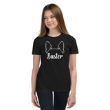 Big Ears With Boston Terrier Name - Personalized Youth Short Sleeve T-Shirt .
