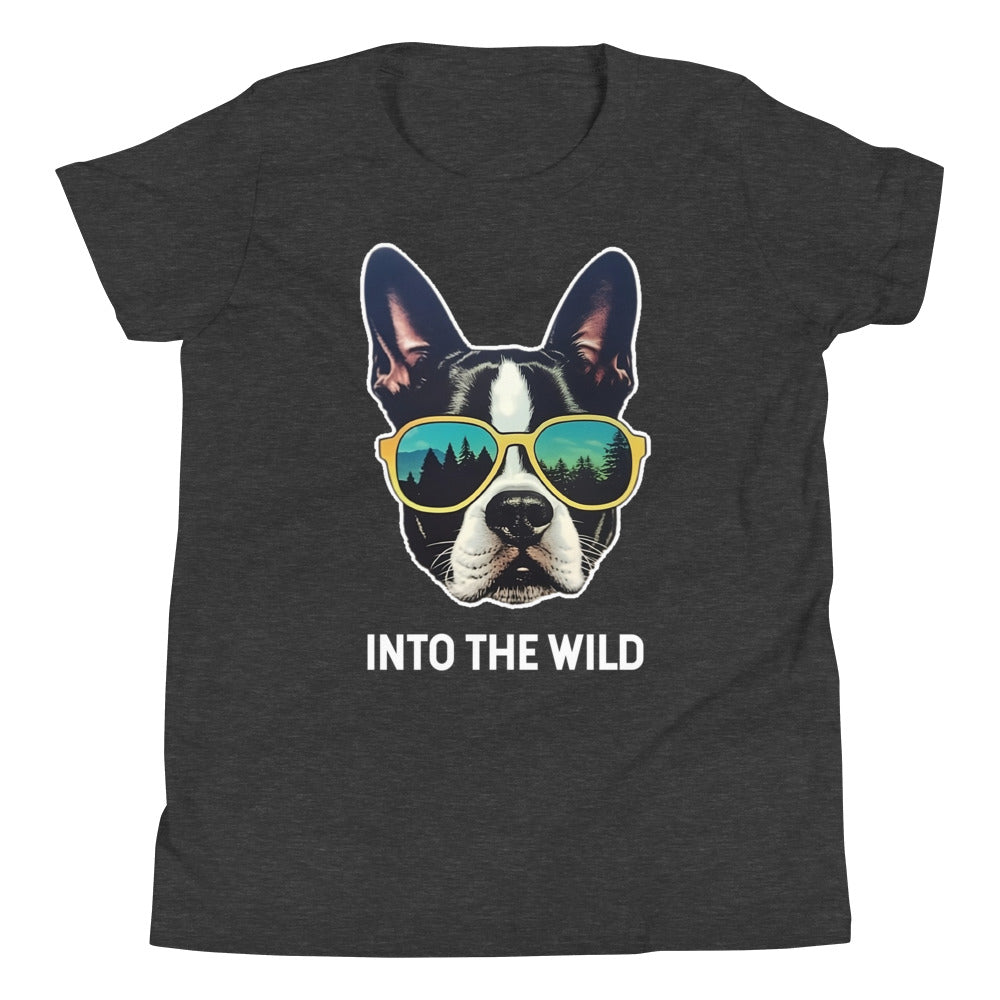 Into The Wild Boston Terrier Youth Short Sleeve T-Shirt