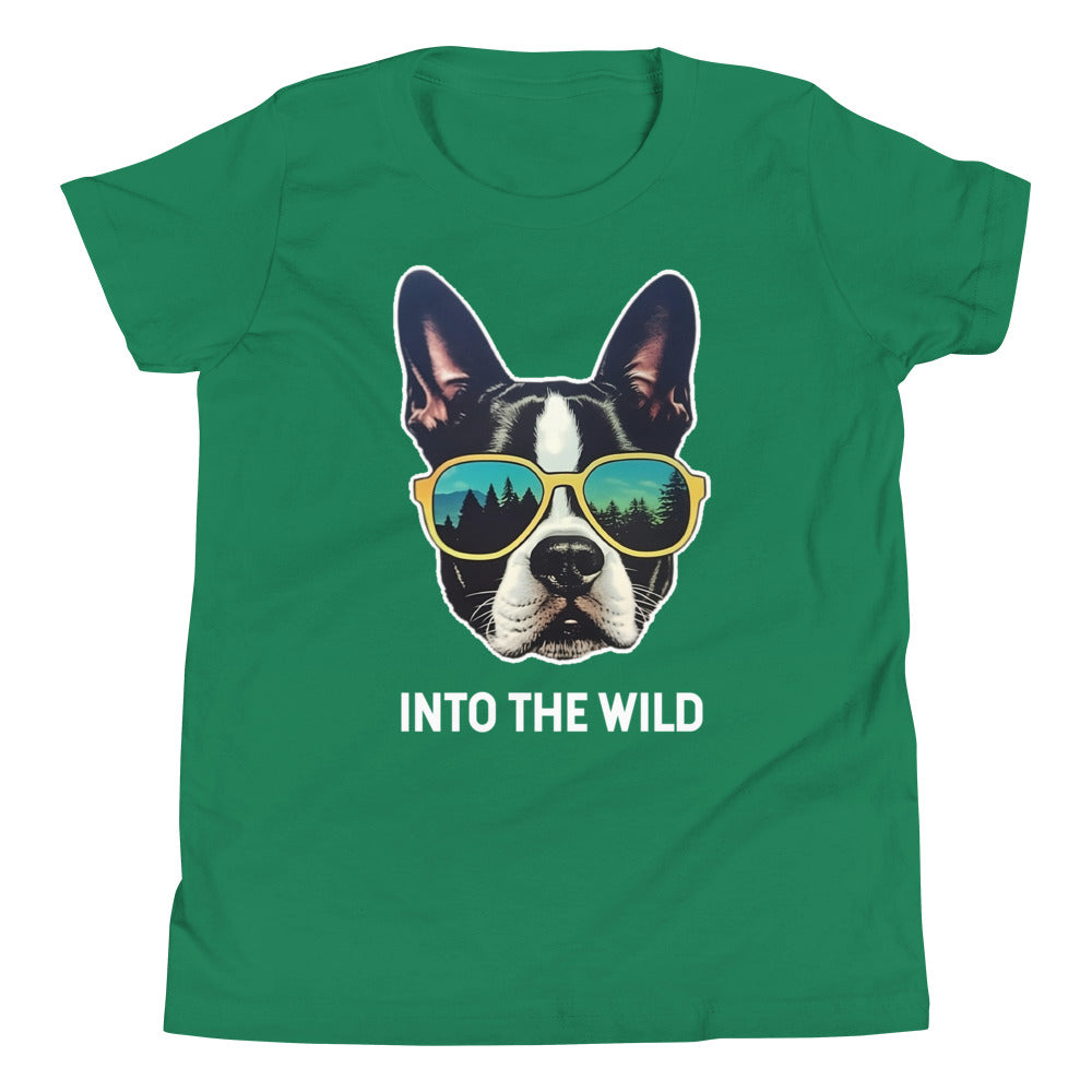 Into The Wild Boston Terrier Youth Short Sleeve T-Shirt