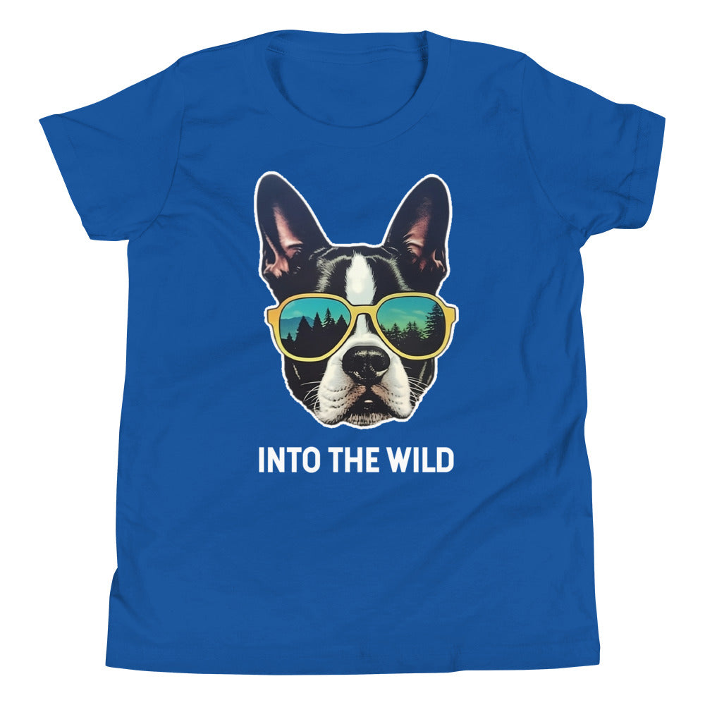 Into The Wild Boston Terrier Youth Short Sleeve T-Shirt