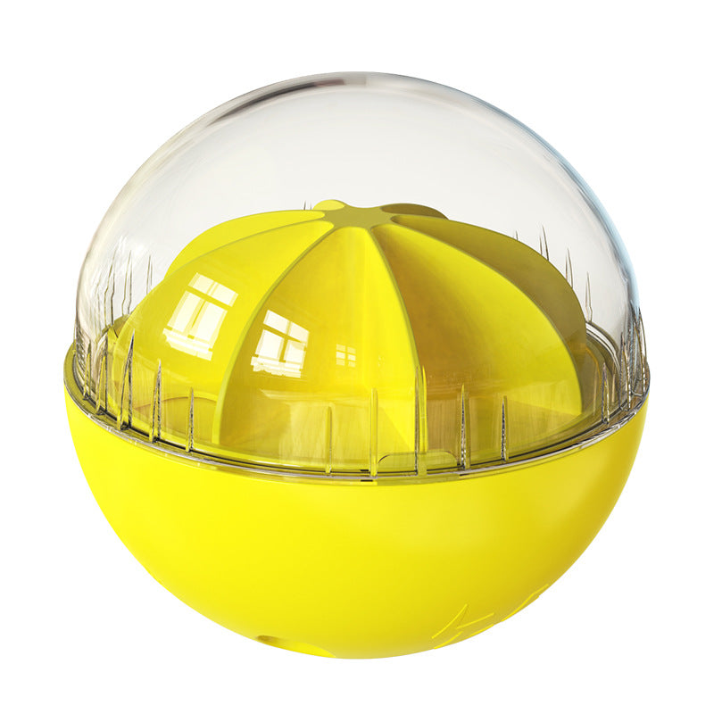 Adjustable Feeding Puzzle Ball Dog Toy - Yellow