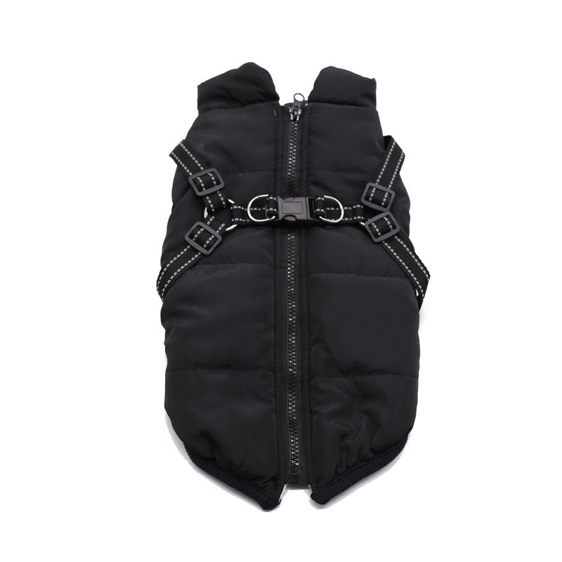 Winter Dog Coat with Harness Integrated