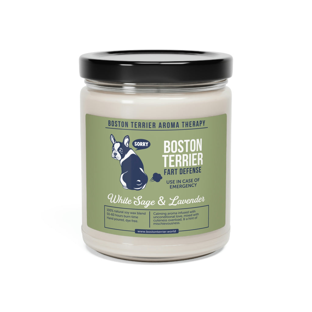 White Sage & Lavender Candle - Boston Terrier Aroma Therapy