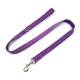 Purple Velvet Dog Collar Bow Tie Leash Set
