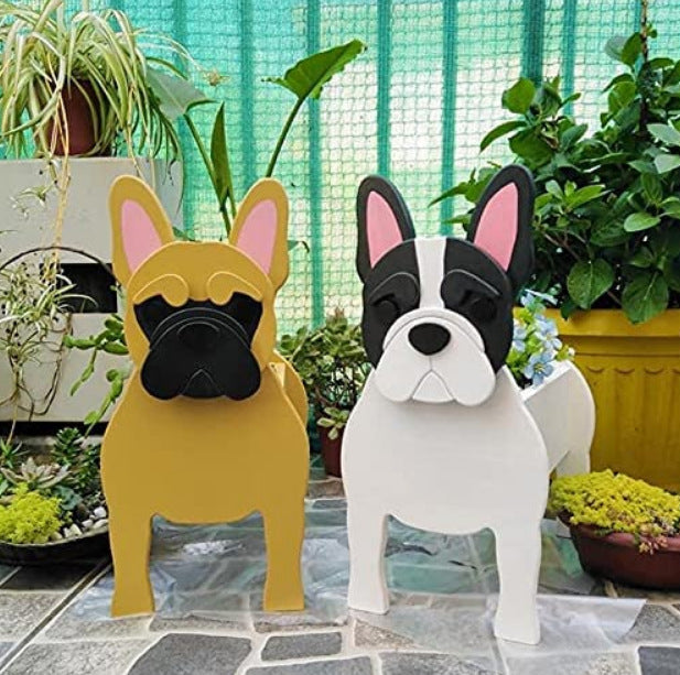 French Bulldog Shaped Planters