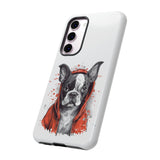 Boston Terrier in a Red Hoodie Samsung Tough Cases