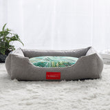 Palm Tree Modern Gray Dog Bed
