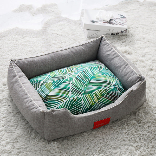 Palm Tree Modern Gray Dog Bed