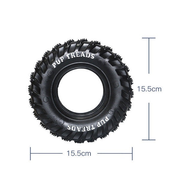 Tire Dog Toy - Durable Rubber Chew Toy