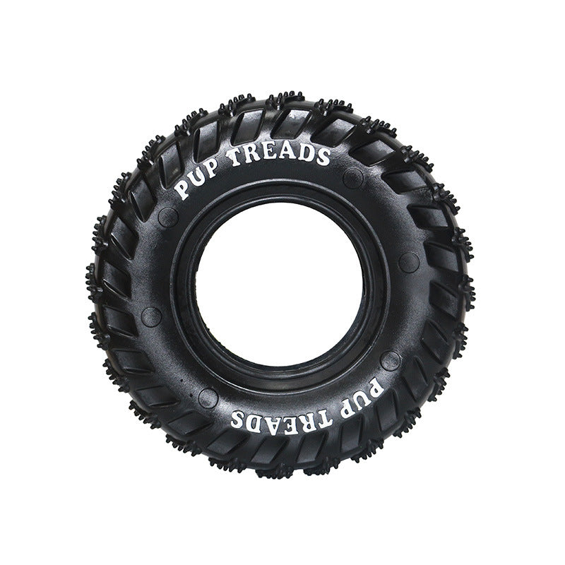 Tire Dog Toy - Durable Rubber Chew Toy